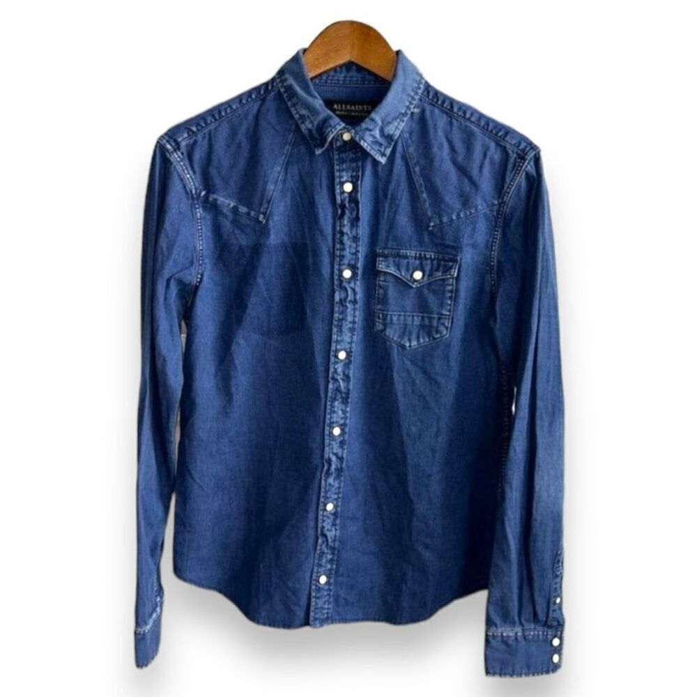 All‎ Saints Blue Casual Button Down Shirt